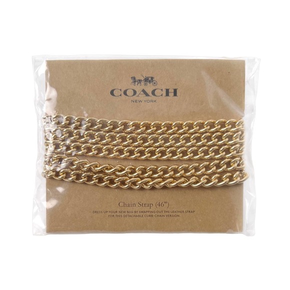 COACH Crossbody Gold Chain Strap 46” Replacement Strap - Picture 1 of 3